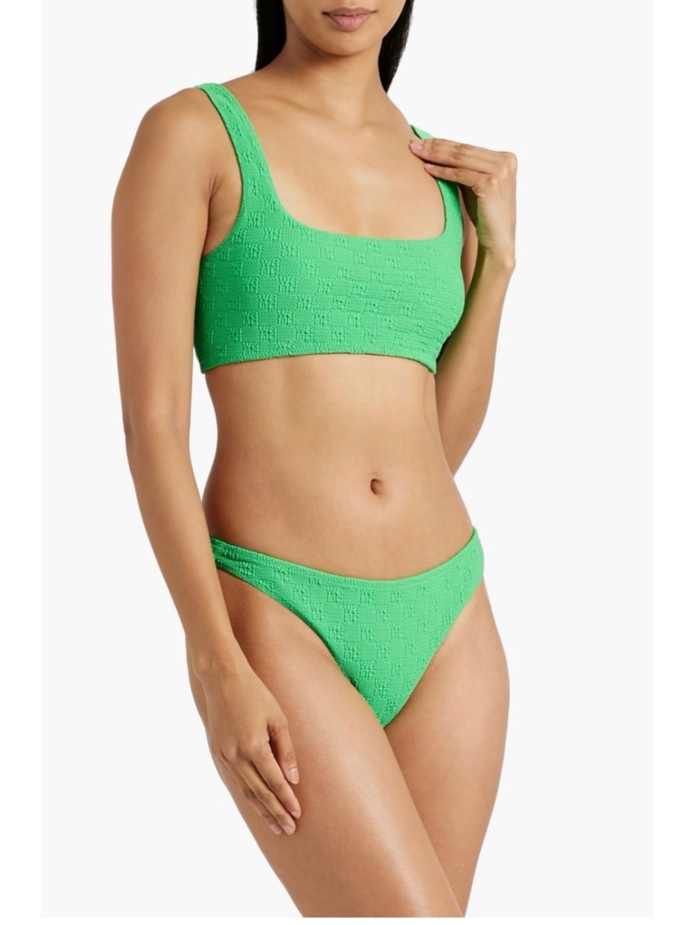 ALEXANDER WANG.T Stretch-jacquard mid-rise bikini briefs